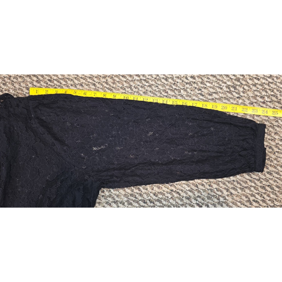 Torrid Harper Lace Blouse 3X Black WhimsyGoth Romantic Boho Plus Size Top Sheer - Picture 7 of 11